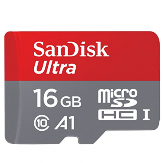 Sandisk Ultra 16GB Micro SDHC UHS-I Card with Adapter – 98MB/s U1 A1