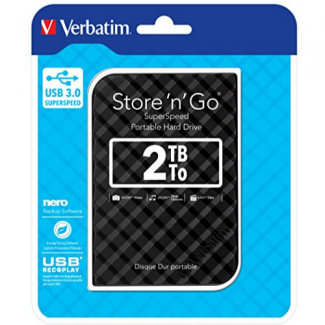 Verbatim Store n Go 2,5″ 2TB USB 3.0 BLACK Gen 2