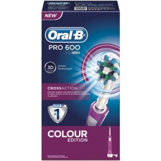Escova de Dentes Eléctrica Oral-B Pro 600 CrossAction – Rosa