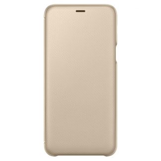 Samsung GENUINE WA605 Wallet Cover para Galaxy A6 Plus – Dourado