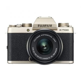 Kit Máquina Fotográfica Mirrorless FUJIFILM X-T100 + XC15-45mm F3.5-5.6 OIS PZ Dourado