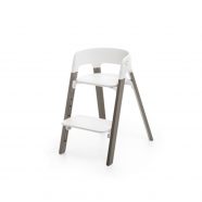 Cadeira desdobrável Steps branca/cinzento bruma Branco / Cinzento-bruma